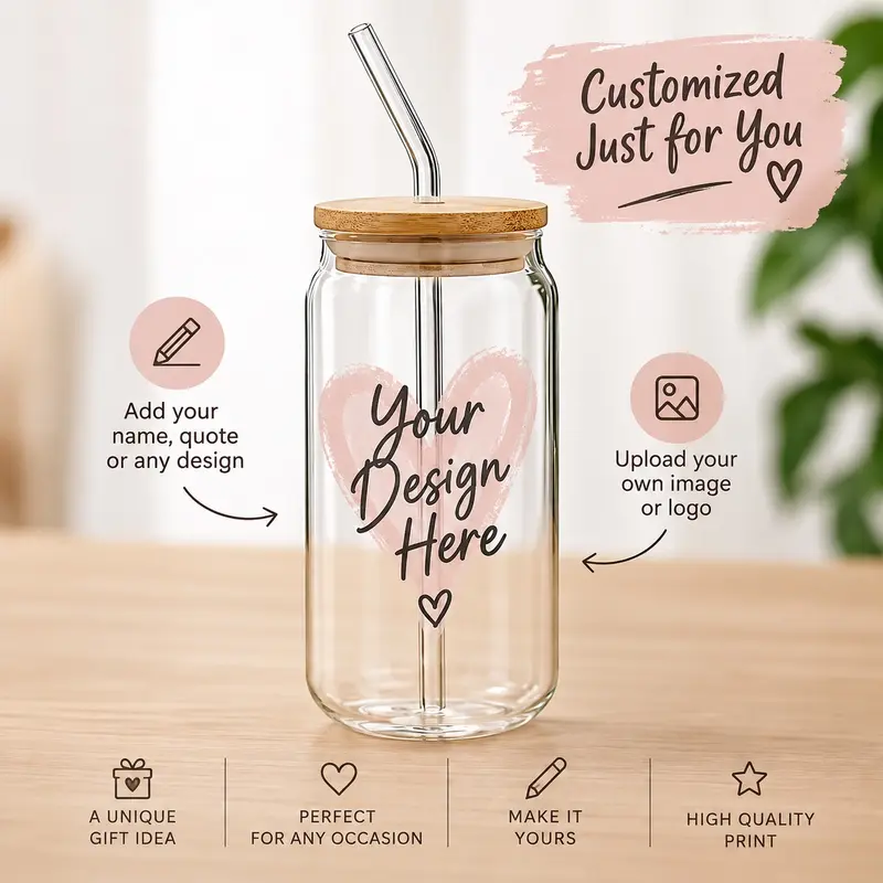 Custom Glass Mug - Your Design